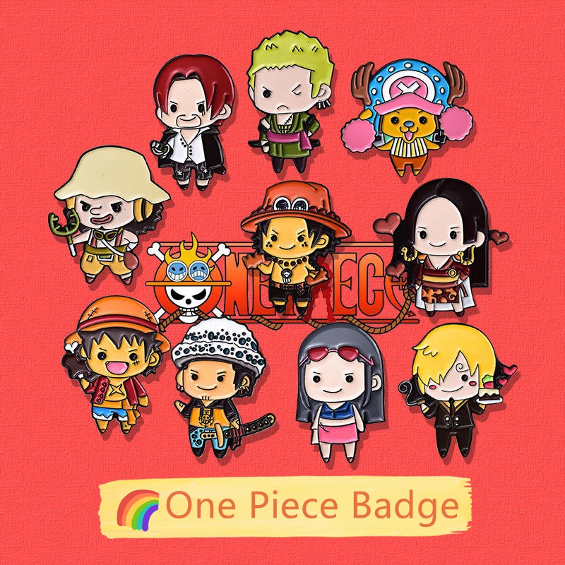 Desenhos animados One Piece Anime Badges, Cute Luffy, Zoro, Sanji