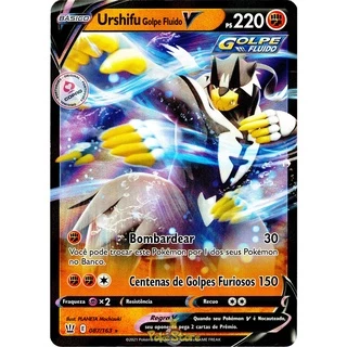 Carta Pokemon Urshifu V Golpe Fluido Português Card Original Copag Estilos de Batalha