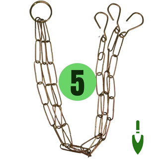Kit 5 Correntes Tripla 44cm Aço p/ pendurar Vasos de Planta
