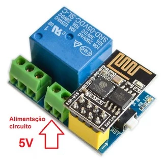 Kit Esp8266 01 + Relé para montar interruptor Wi-Fi* WiFi somente para PROFISSIONAIS ou hobystas