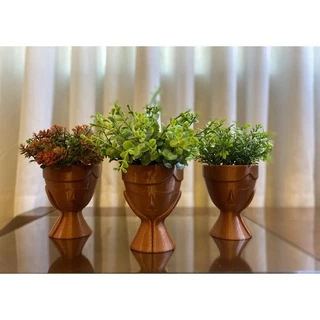 kit 3 Vasos Cachepot Decorativos Para Salas Escritório Banheiro Para Cactos ou Suculentas Artificiais