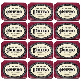 Kit 12 Sabonetes Phebo Patchouly Em Barra 90g
