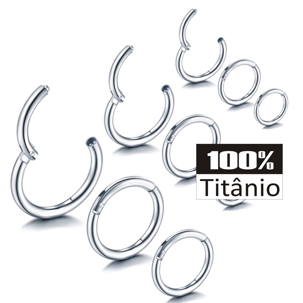 Piercing Argola Articulada Titânio Nariz Septo Orelha Boca