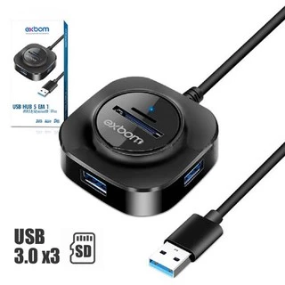 Hub Usb 5 Em 1 3.0 Extensor Leitor Cartão Micro Sd Tf Not Pc