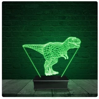 Luminária Abajur Acrílico Led - Dinossauro Infantil 02