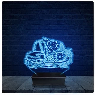 Luminária Led Acrilico Abajur - Queijo queijaria