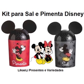 Kit Porta condimentos Disney, Pimenteiro Minnie + Saleiro Mickey Avon