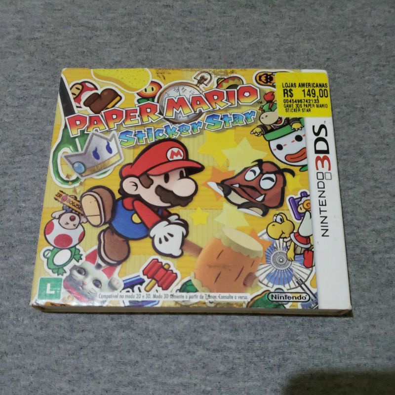 Paper Mario Sticker Star Nintendo 3Ds Shopee Brasil