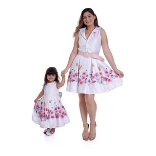 Vestido mãe e filha chuva 2024 de benção