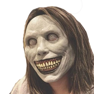 Máscara Fantasma Sorridente Para Adultos Horror De Halloween Assustadora Festa Meio Exorcista Máscaras Demônio Verde Assombrada Jogo De Casa Diabo Capacete Fantasia