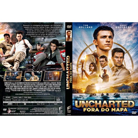 Quadro Uncharted Fora Do Mapa Filme 2022 Pôster C Moldura A3