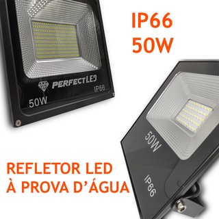 Refletor Holofote Led 50W Bivolt Blindado Resistente à água IP65 - Esquilos  Shop