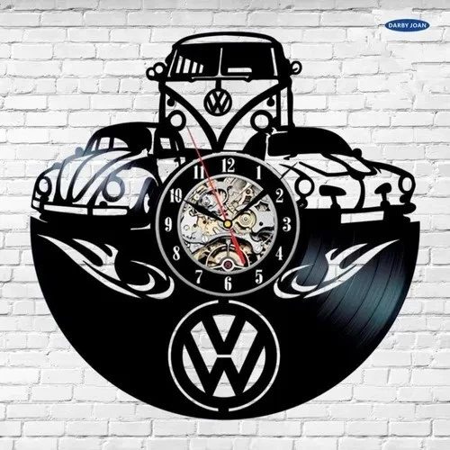 Volkswagen - Relógio Disco De Vinil Decoração
