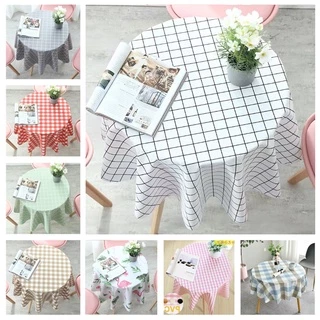 Toalha De Mesa Redonda De Pvc À Prova D 'Água E À Prova De Óleo / Decoração Estilo Nórdico