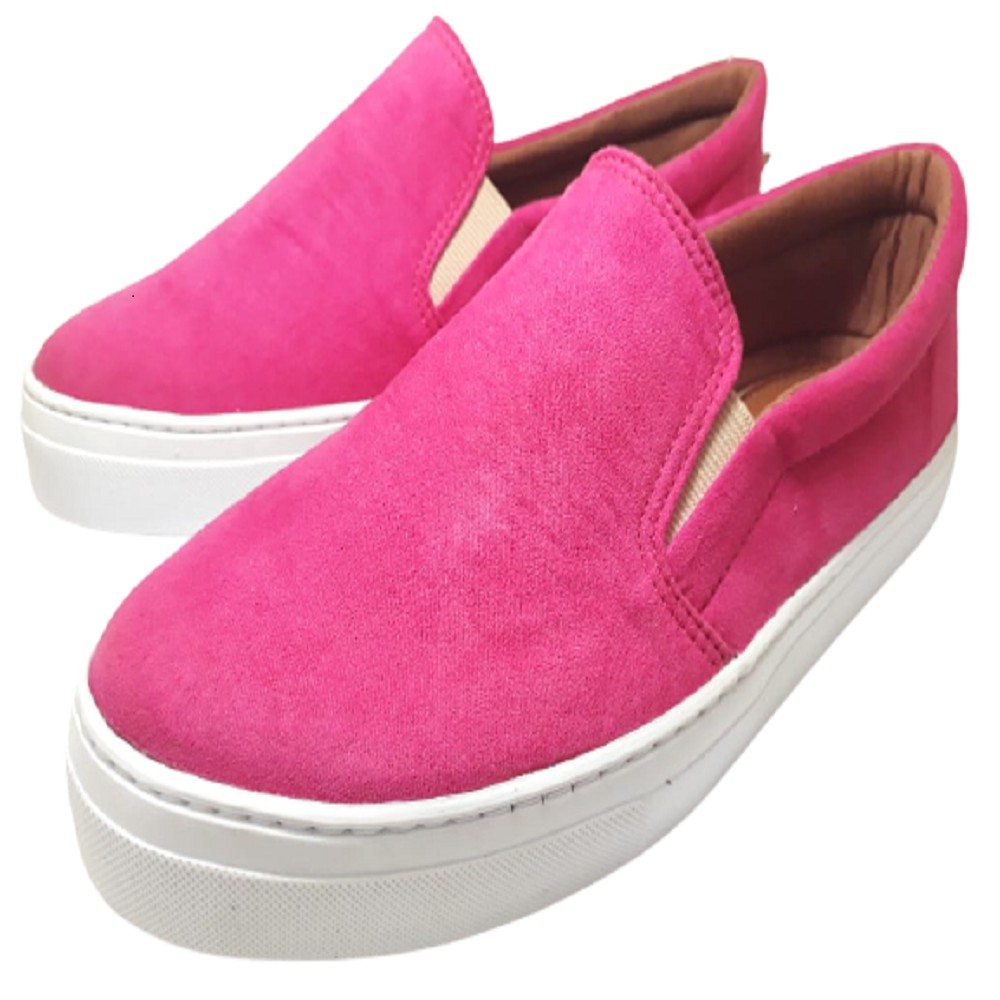 Slip on best sale feminino rosa