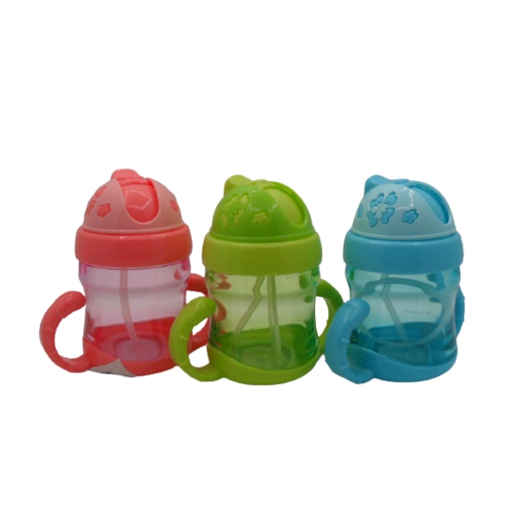 Copo Infantil Bebe Canudo e Alça Tipo Xuquinha 200ml