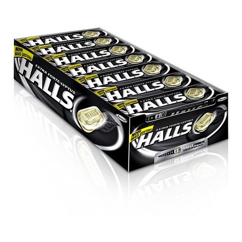 Bala Halls Preto Extra Forte C/21un Oferta | Shopee Brasil