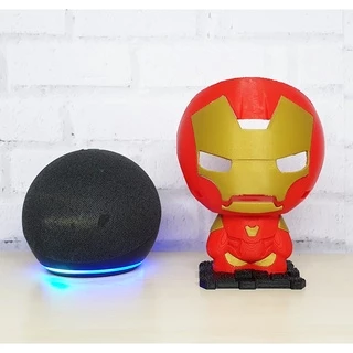 Suporte Tema Homem De Ferro / Iron Man Para Alexa Echo Dot 4