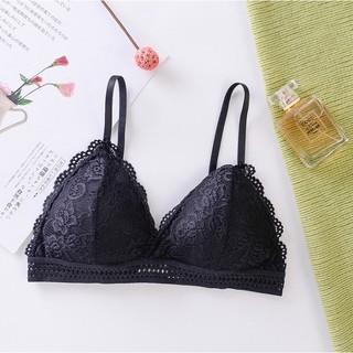 Sutiã De Renda Com Bojo Estilo Francês Sem Costura Decote V Amplo Fino  Lingerie