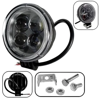 Farol de Milha Auxiliar Universal 4 Leds 12w 12/24V Redondo em Oferta na Shopee