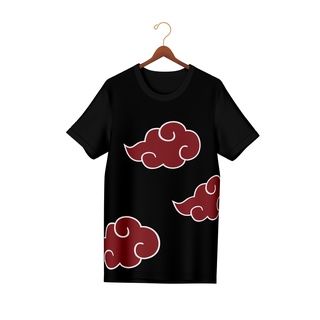 Camiseta Unissex Nuvem Akatsuki: Naruto Shippuden (Preta) - Anime