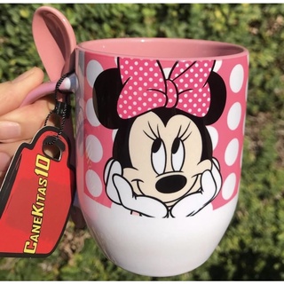 Caneca MINNIE + nome (cerâmica 325 mL COM COLHER) - XÍCARA - mickey minnie