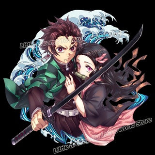 Demon slayer tanjirou/nezuko/movimento adesivo anime desenhos