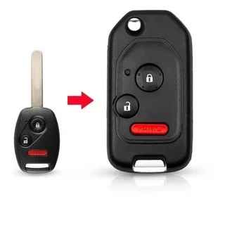 Capa Chave Canivete Honda Civic Fit Crv City Modelo Tipo Original 2 Botoes + Panic