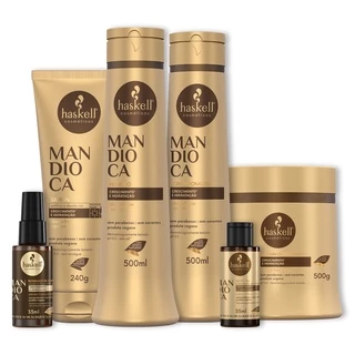 Kit Haskell Mandioca Sh Cond Masc Leave Nect Reparador 500ml