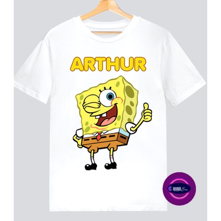 Camiseta Camisa Bob Esponja Desenho Infantil Criança Kids 08 - jk