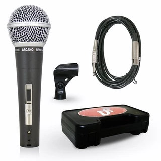 Microfone dinâmico Arcano Renius-8 com fio XLR-P10 4,5m