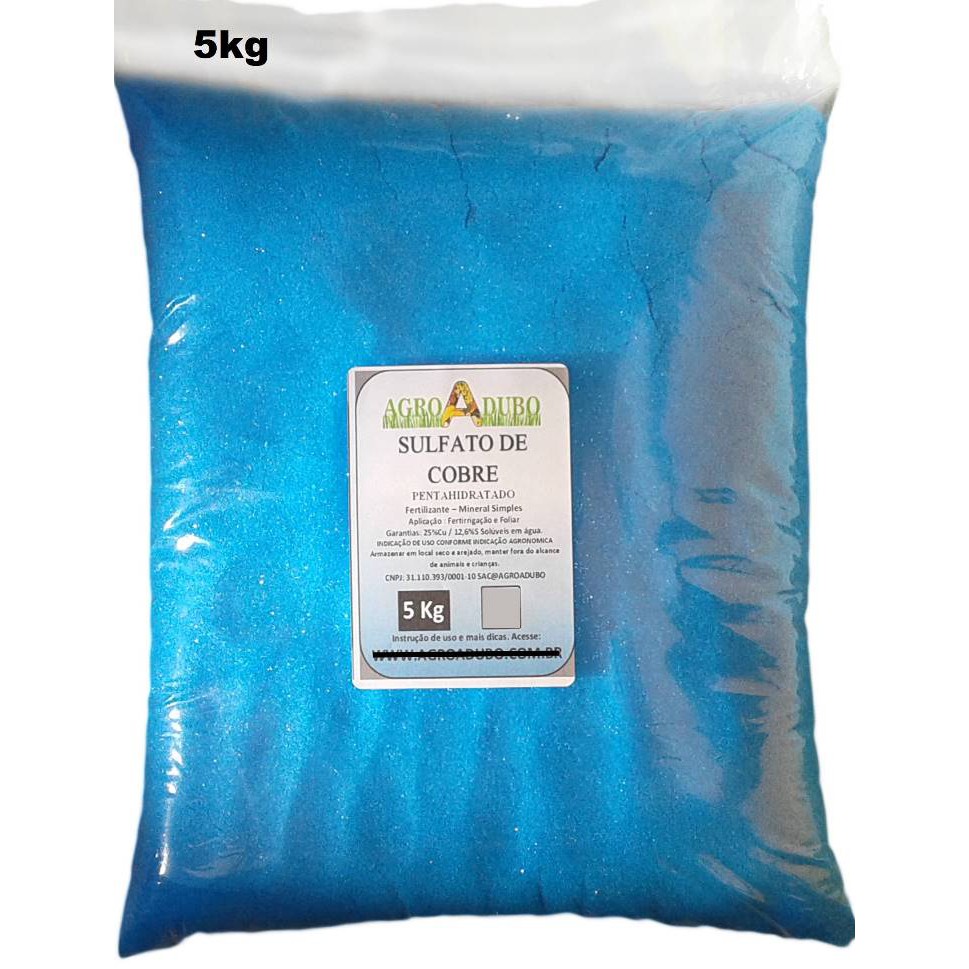 Sulfato De Cobre Pentahidratado 5Kg | Shopee Brasil