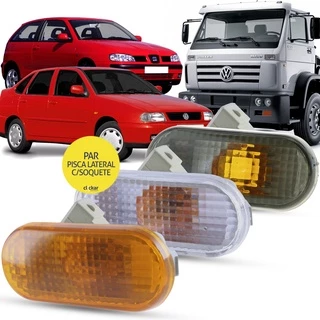 Par Lanterna Pisca Seta Lateral + Soquete Volkswagen Polo Classic Van 1997 1998 1999 2000 Caminhoes Volkswagen 2000 01 02 03 04 05 06 07 08 09 10 11 12 13 14 15 16 17 18 19 2020 Seat Cordoba Ibiza Inca 1996 1997 1998