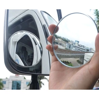 2 Espelhos Retrovisor Auxiliar Cola Adesivo 360º Convexo Dupla Face Fita