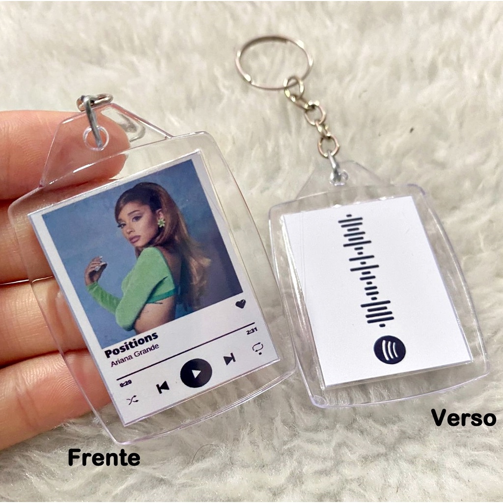Chaveiro Acrilico Spotify Personalizado Qrcode Com sua imagem 3X4