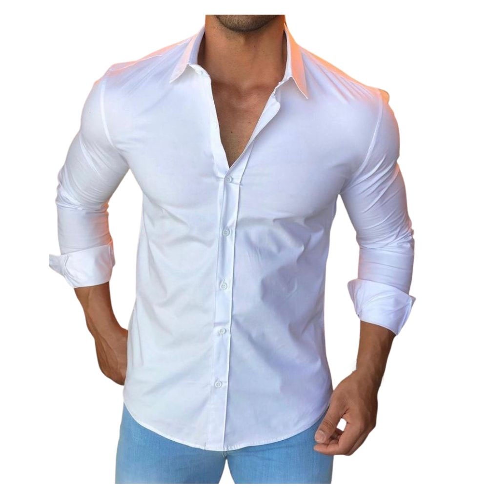 Camisa slim best sale social branca