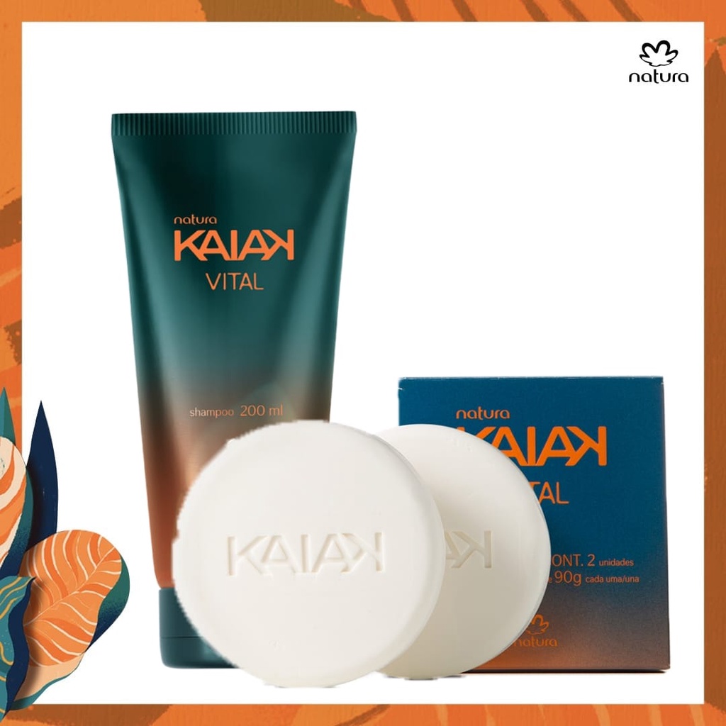 Kit Natura Masculino com 1 Shampoo e 1 Kaiak Vital Shopee Brasil