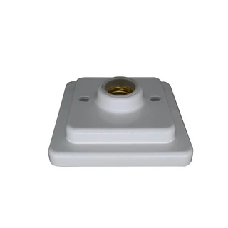 Kit 05 Plafon Luminária Branco Quadrado Bocal Porcelana 100w