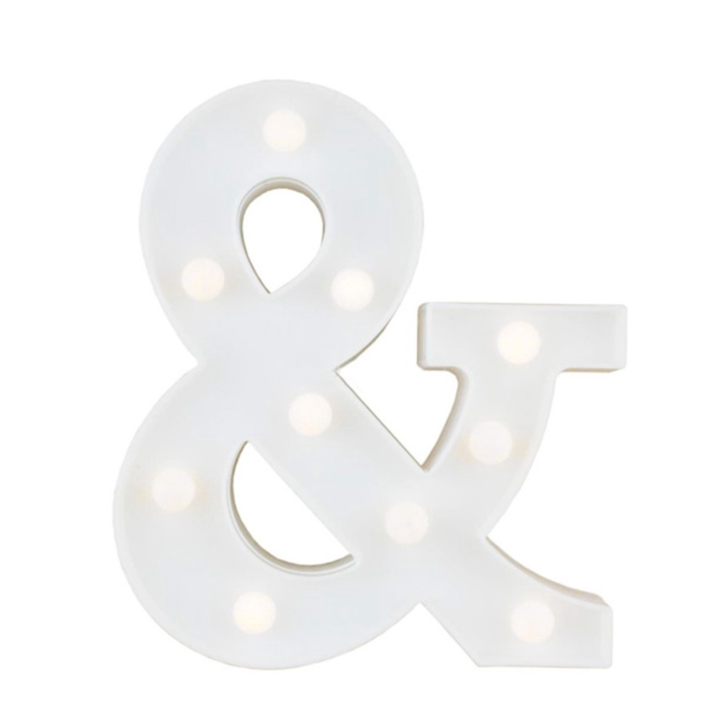 Luminaria Letra & Led Cor Branca A Pilha Shopee Brasil