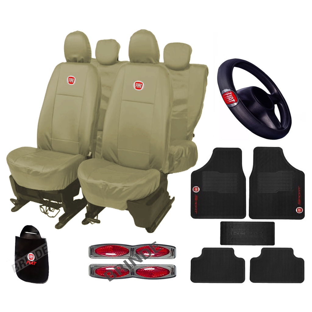Capa banco carro couro fiat palio fire 2002 a 2017