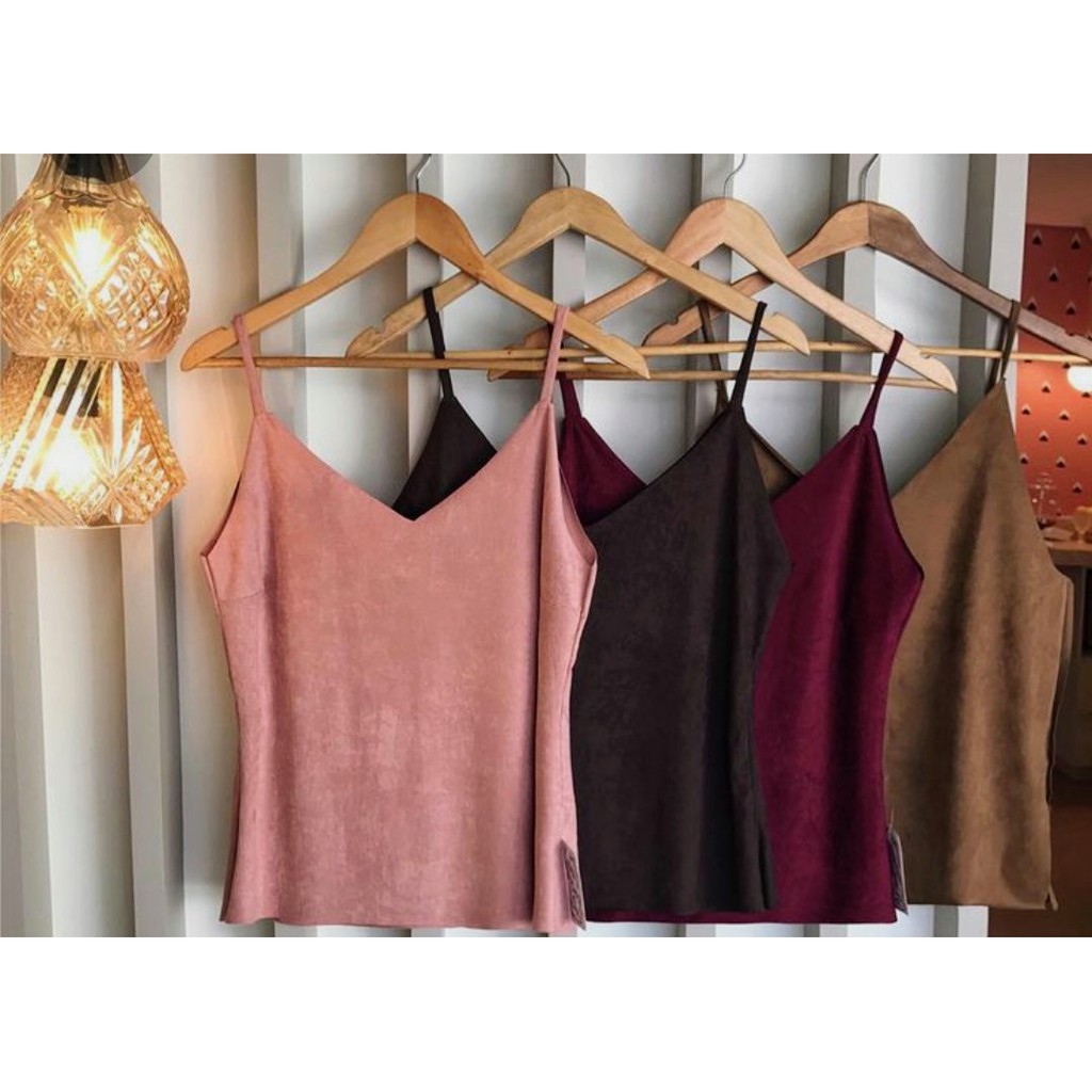 Blusinhas De Alcinha- Suede- Todos Os Tamanhos E Diversas Cores- Tecido ...