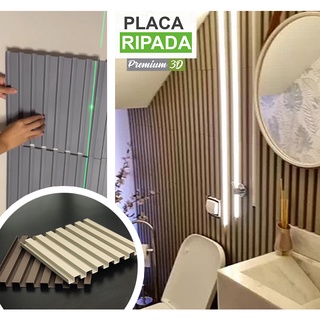 Placa Ripado 30x30cm | kit 22 peças (2m²) | 10 Cores | Anti-impacto | Decoração de parede
