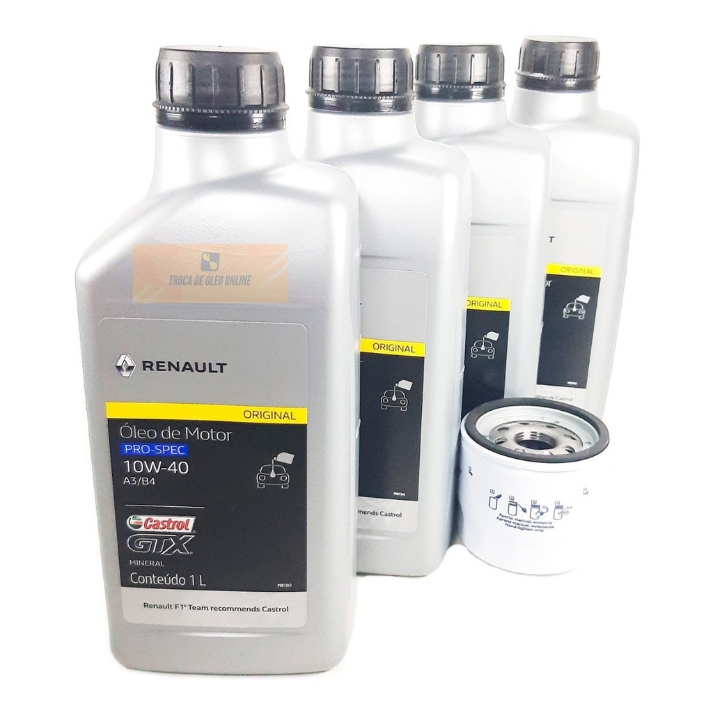 Kit Troca de Oleo Renault Logan e Sandero 1.0 12v (3cil) | Shopee Brasil