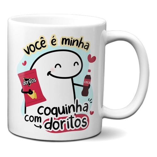 Caneca casal voce e meu refri com doritos flork