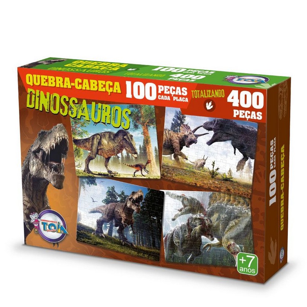 QUEBRA-CABEÇA VILA DOS DINOSSAUROS COM 104 PEÇAS – Mini Toys