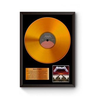 Quadro A4 Disco De Ouro Master Of Puppets Poster Moldurado | Shopee Brasil