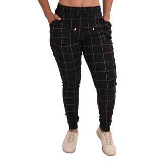 Calça Cargo Jogger Feminina TACTEL com suspensório e bolsos laterais