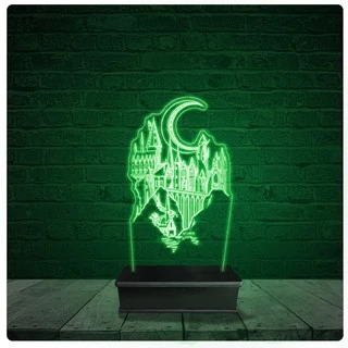 Luminária Abajur Acrílico Led - Hogwarts Harry Potter 12