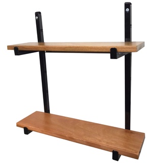 Suporte Ferro p/ Jardim Vertical 2 Prateleiras Madeira 50cm
