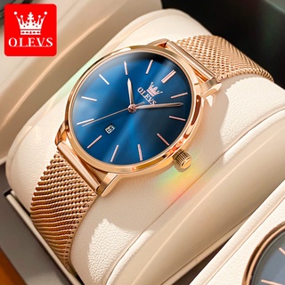 OLEVS Relógio Feminino A Prova d água Com Pulseira Rose Gold Aço Inoxidável Casual